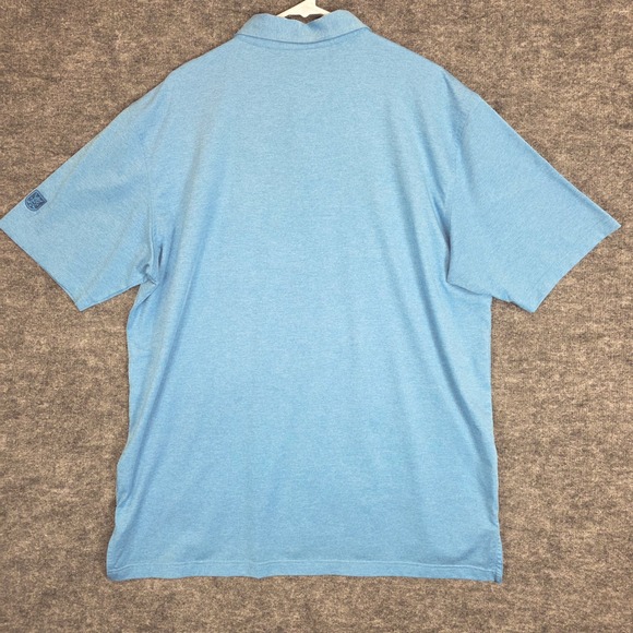 Peter Millar Summer Comfort Polo Shirt Mens XL Blue Short Sleeve Golf Logo - Picture 5 of 9